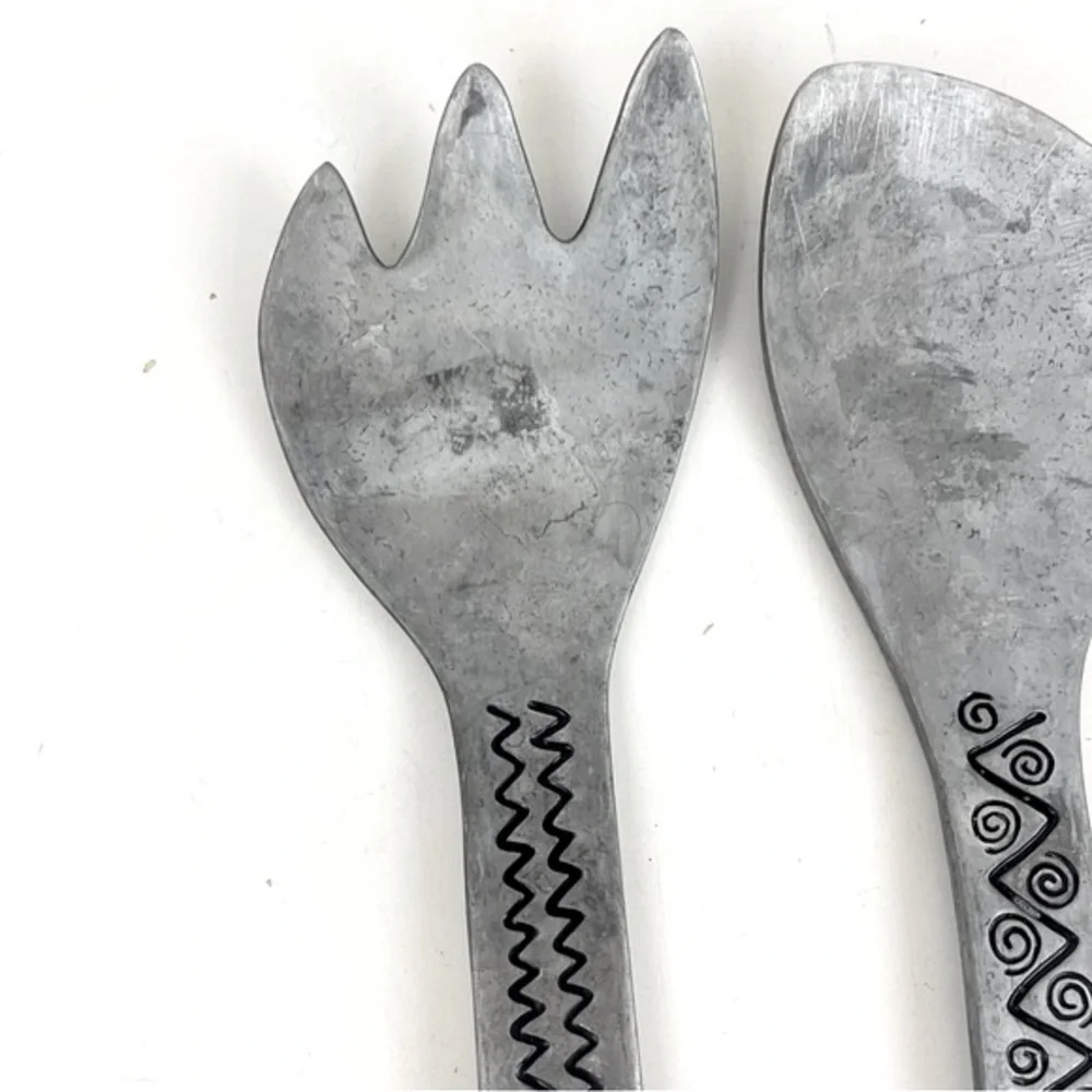 Wilton Armetale Reggae Pewter Serving Fork & Spoon